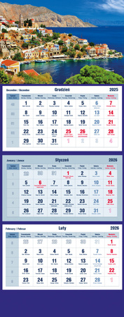 Kalendarz 2026 trójdzielny