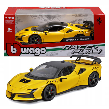 Bburago Ferrari SF90 XX Stradale 4.0 V8 1:24 model Bburago 18-26032 ŻÓŁTY SAMOCHÓD
