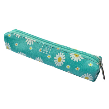 Piórnik mini prostokąt Stokrotki Na Turkusie