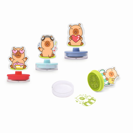 Pieczątka Kapibara samotuszująca akrylowa 1szt.mix