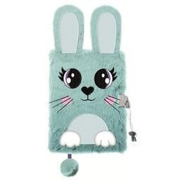 Pamiętnik A5 Włochacz z kłódką 3D Rabbit 96k.