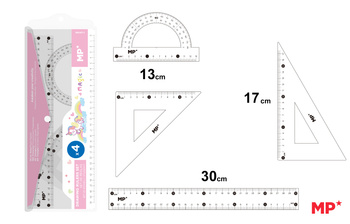 Zestaw geometryczny MP Jednorożec 4 elementy w etui