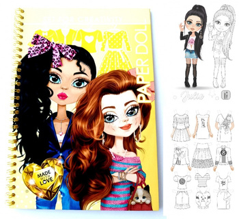 Wycinanki kolorowanki Lalki żółte