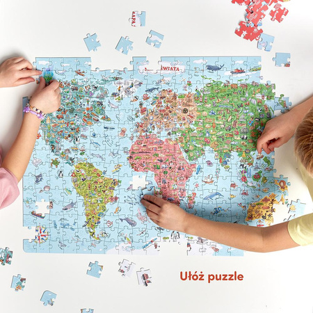 Puzzle odkrywcy Mapa świata CzuCzu
