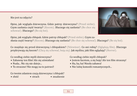 Co oni mówią? Co oni myślą? Ćwiczenia rozwijające umiejętność nazywania emocji. Co masz na myśli?