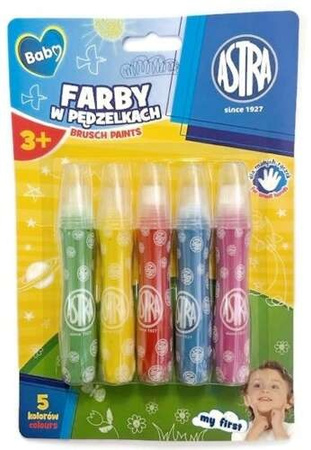 Farba w pędzlekach Astra Baby 5 szt.
