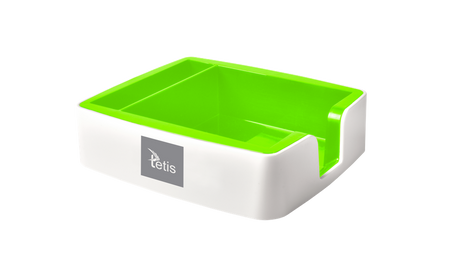 Przybornik na karteczki i wizytówki zielony