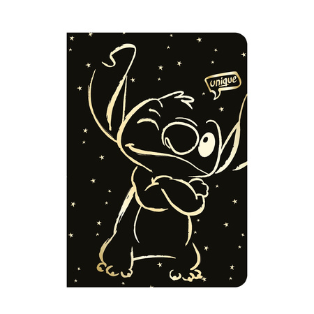 Zeszyt A5 60 k. kratka Disney Gold  Stitch wzór 3