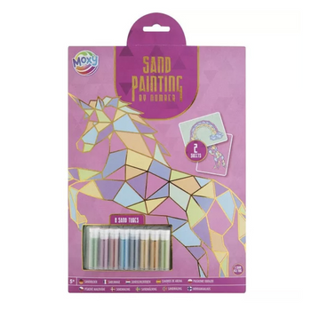 Malowanie po numerach piaskiem Jednorożec