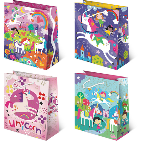 Torebki prezentowe XL-111 Jednorożce 10 sztuk