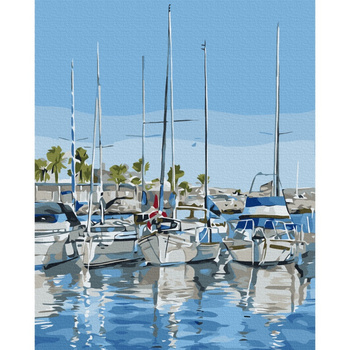 Malowanie po numerach BRUSHME 40x50 cm jachty