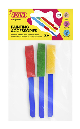 Pędzle z gąbki  małe 3 szt.