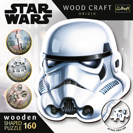 Puzzle 160 drewniane konturowe Hełm Szturmowca Star Wars 20188