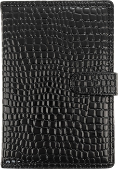 Kalendarz 2026 A5 dzienny z zapięciem krokodyl czarny