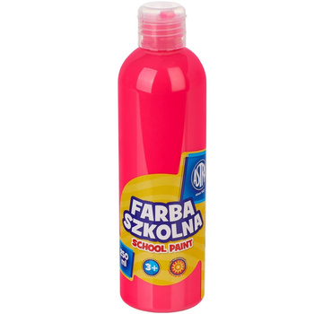 Farba szkolna naturalna tempera Astra 250 ml fluorescencyjna różowa