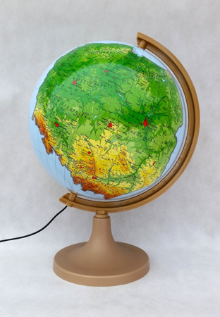 Globus 320 Polski administracyjno fizyczny podświetlany