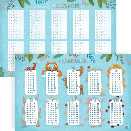 Podkładka na biurko dwustronna + pisak dodawanie