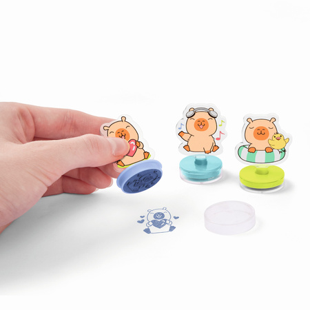 Pieczątka Kapibara samotuszująca akrylowa 1szt.mix