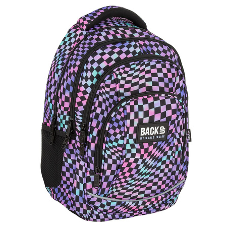 Plecak 4-komorowy Backup PLB7A20 kratka kolorowa