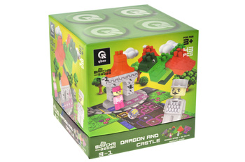 Klocki konstrukcyjne Block&Steps Smok i zamek +Gra planszowa 3w1