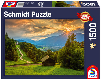 Puzzle 1500 PQ Zachód słońca nad Wambergiem 110007