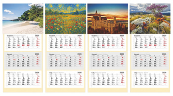 Kalendarz 2026 trójdzielny 1szt.mix