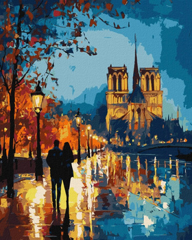 Malowanie po numerach IDEYKA 40x50cm metallic Nocny spacer