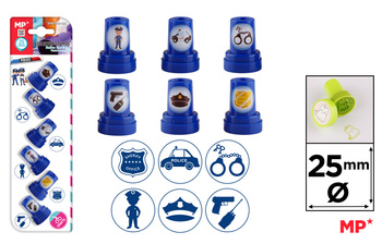 Stempelki MP Policja dla dzieci blister 6 sztuk