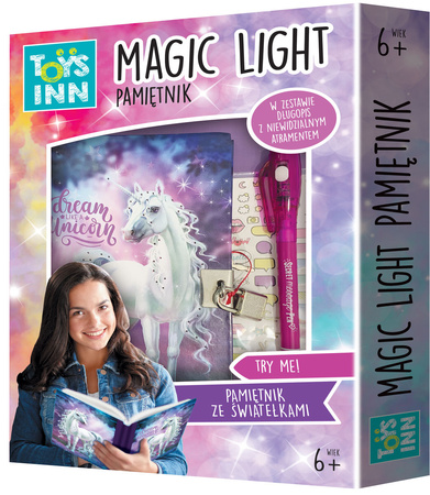 Pamiętnik ze światełkami Magic light unicorn ToysInn STN 7823