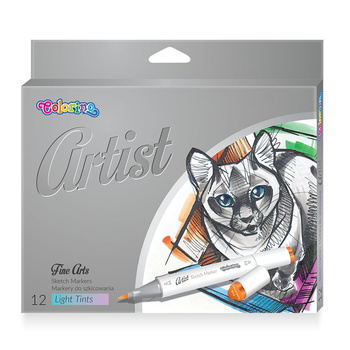 Markery do szkicowania Colorino Kids artist pastel 12 kolorów