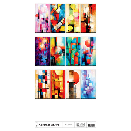 Kalendarz 2025 Abstract AI Art ekskluzywny ścienny