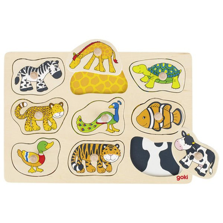 Układanka z uchwytami motyw zwierzątka goki