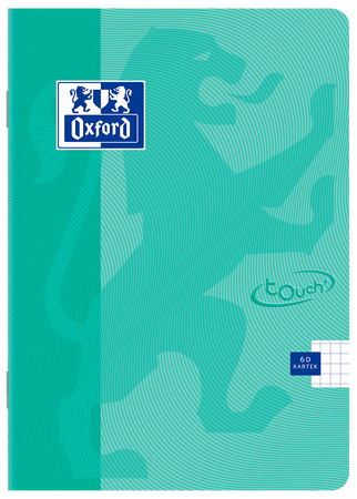 Paczka Zeszyt A5 60k kratka Oxford touch pastel turkusowy pakiet 5 sztuk