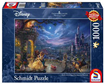 Puzzle 1000 PQ T. Kinkade Piękna i Bestia 106972
