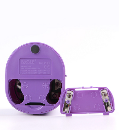 Temperówka na baterie dwuotworowa fioletowa EAGLE EG-5161USB