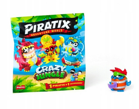 Piratix Crazy Jungle saszetka z figurką i akcesorium 1szt.mix