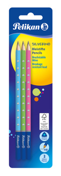 Ołówek HB silverino Pelikan 3 sztukI blister