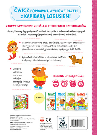 Nie seplenię. Kapitan Nauka. Zabawy logopedyczne. Kapibara Loguś