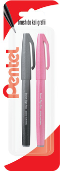Pisak/pędzelek do kaligrafii SES15 czarny różowy