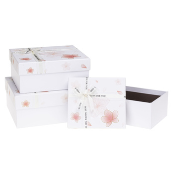 Pudełka ozdobne na prezenty PUK-24101-PR Kwiat 3 sztuki