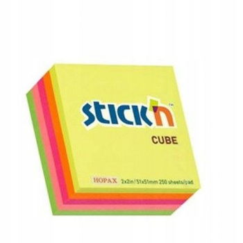 Notes samoprzylepny kostka 51mmx51mm neon Maped mix 5 kolorów