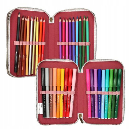 Piórnik potrójny z wyposażeniem Top Model Leoheart 13640A