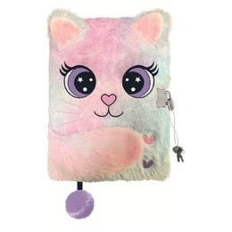 Pamiętnik A5 Włochacz z kłódką  3D Charming Cat 96k.