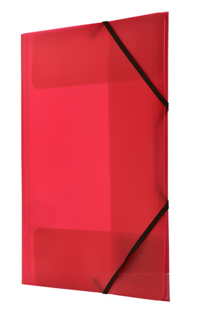 Teczka A4 PP z gumką narożną czerwona