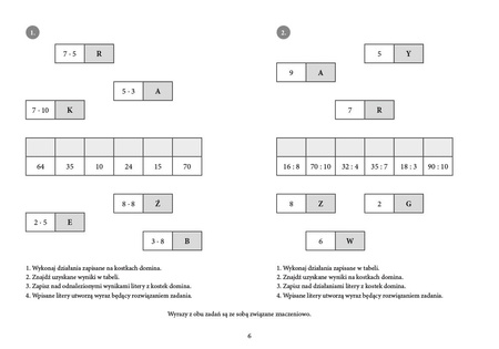 Mnożenie i dzielenie od 2 x 2 do 10 x 10