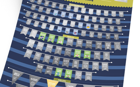 Plakat zdrapka 100 bucketlist life edition