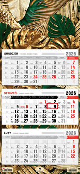Kalendarz 2026 trójdzielny Glamour Gold KT1–V.78