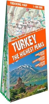 Turkey the Highest Peakstrekking map 1:100 000 laminat