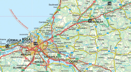 Litwa Łotwa map&guide PL laminat 2024