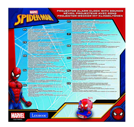 Budzik z projektorem Spider Man Lexibook RP500SP